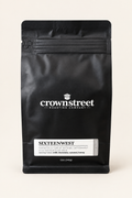 Crownstreet Sixteenwest House Blend coffee, 12 oz bag on a neutral background