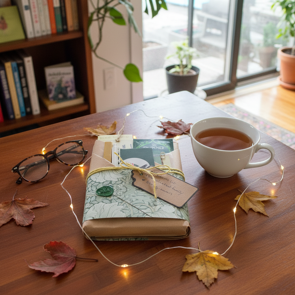 Blind Date with a Book - Cozy Styled Flat Lay