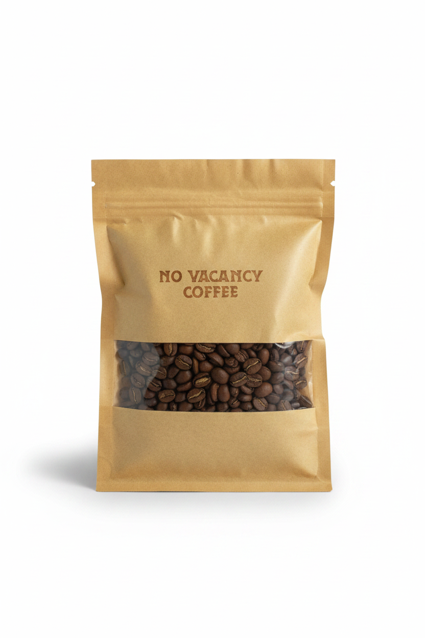No Vacancy Coffee Beans - White Background
